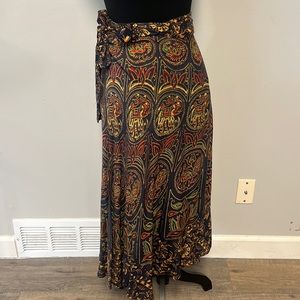 Colorful wrap skirt